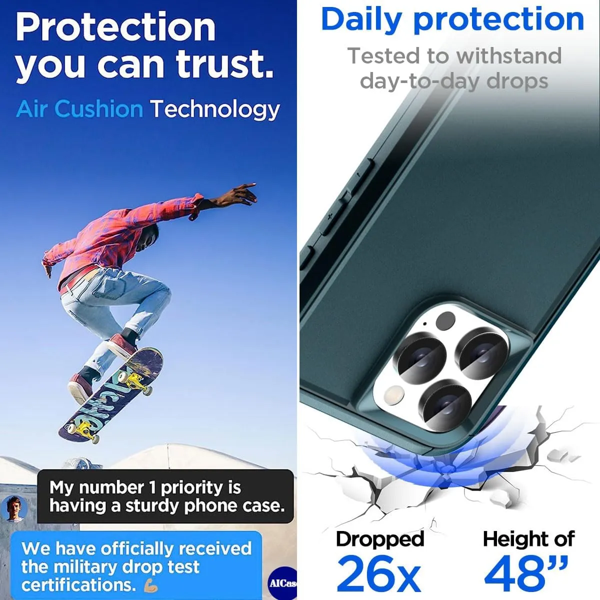 iPhone 16 Pro Case(6.3") Magnetic Heavy Duty Drop Protection Full Body Proof Military Protective