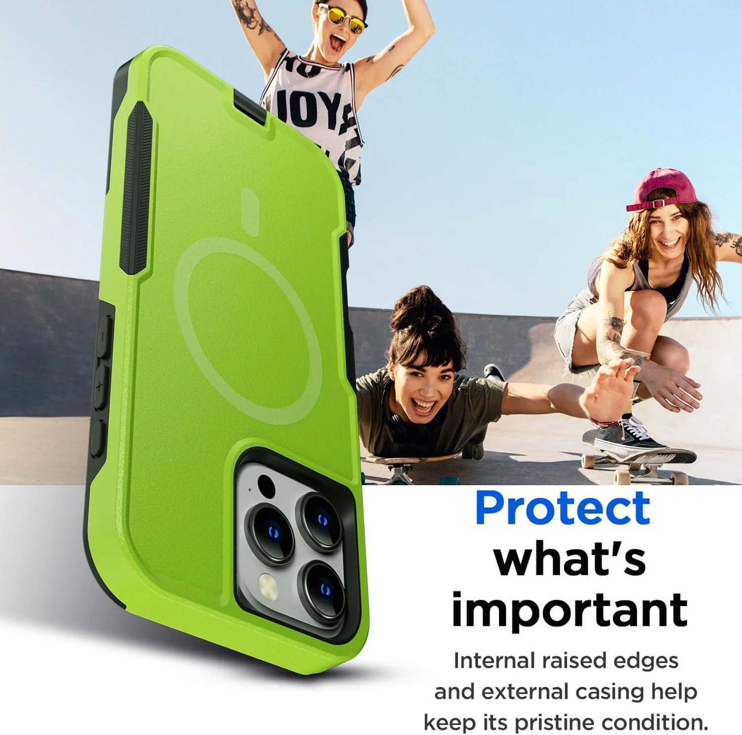 iPhone 16 Pro Case(6.3") Magnetic Heavy Duty Drop Protection Full Body Proof Military Protective