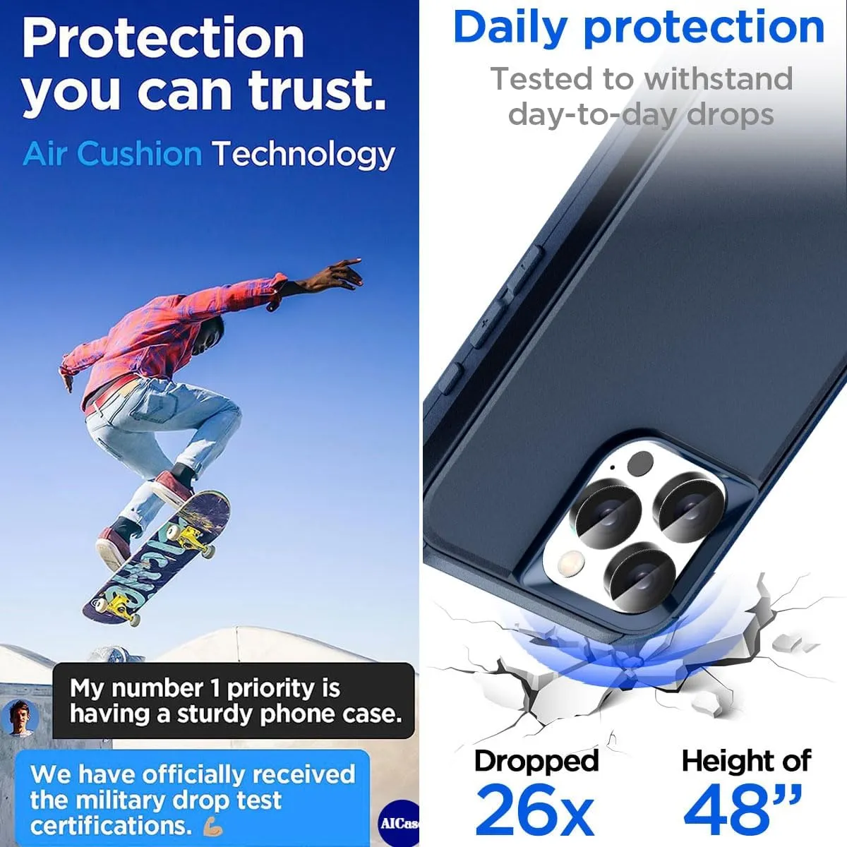 iPhone 16 Pro Case(6.3") Magnetic Heavy Duty Drop Protection Full Body Proof Military Protective