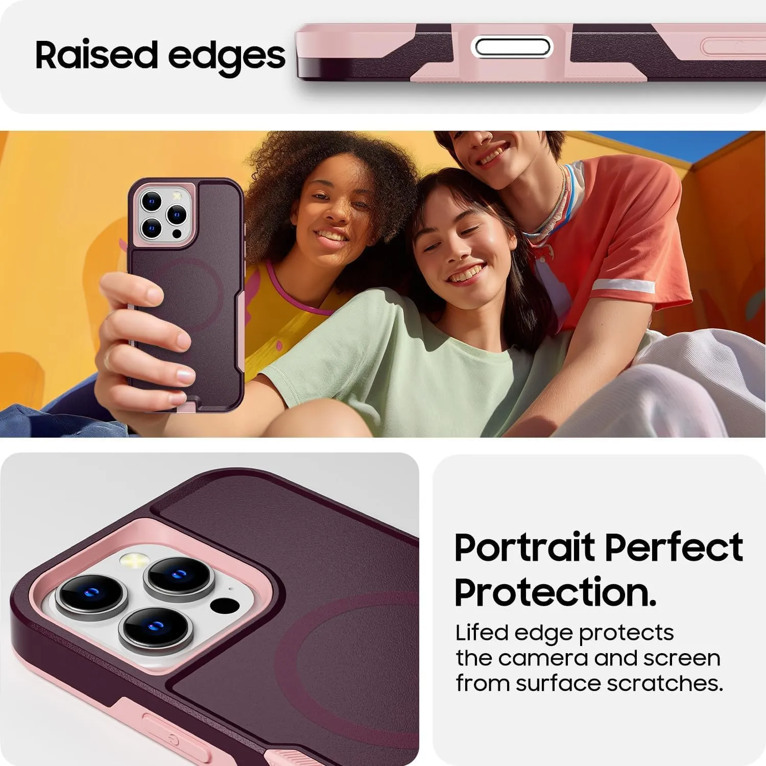 iPhone 16 Pro Case(6.3") Magnetic Heavy Duty Drop Protection Full Body Proof Military Protective