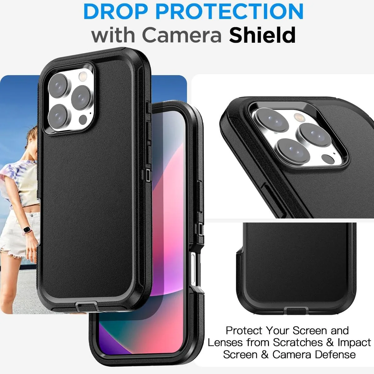 iPhone 16 Pro Case(6.3") Magnetic Heavy Duty Drop Protection Full Body Proof Military Protective