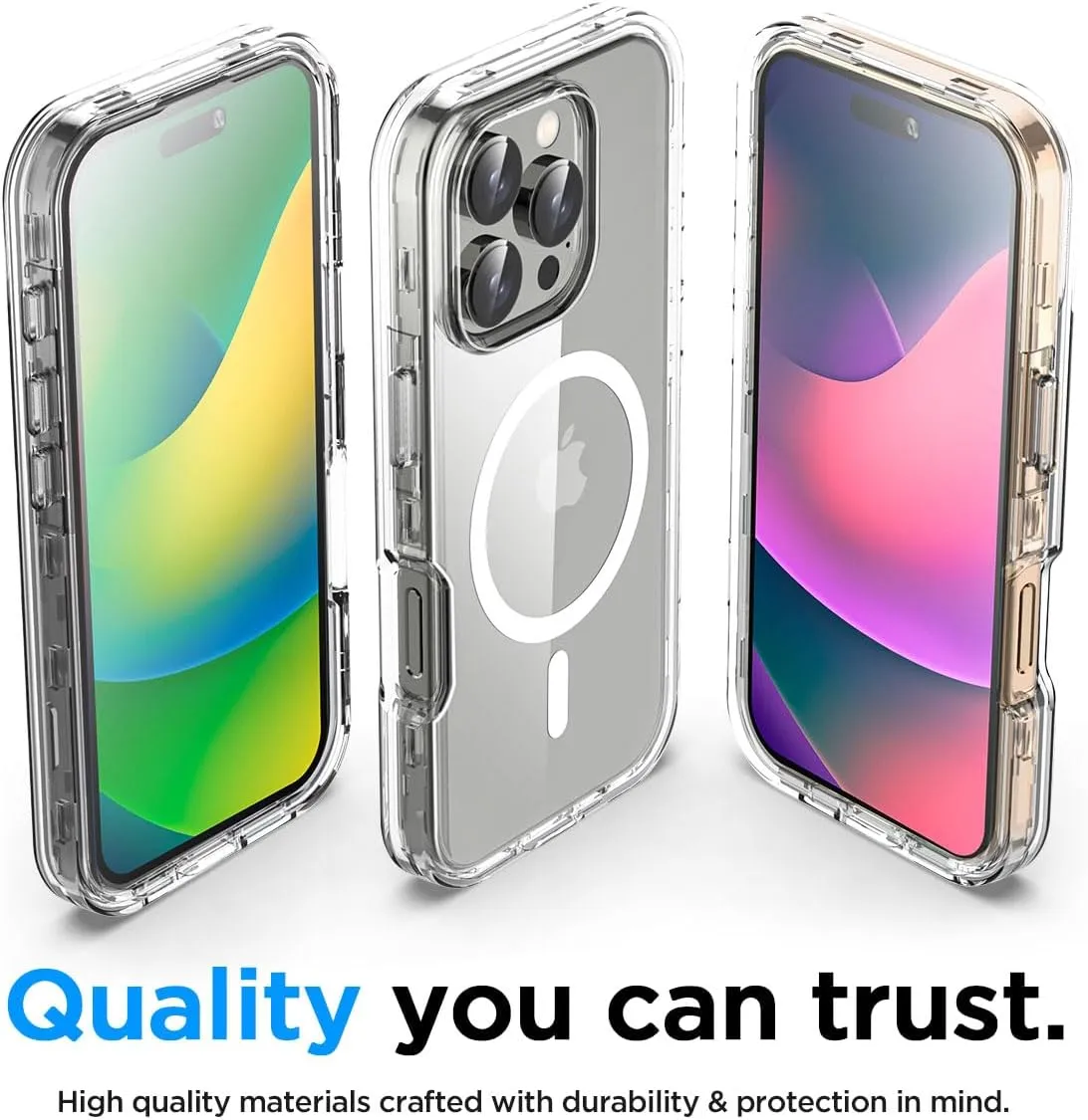 iPhone 16 Pro Case(6.3") Magnetic Heavy Duty Drop Protection Full Body Proof Military Protective