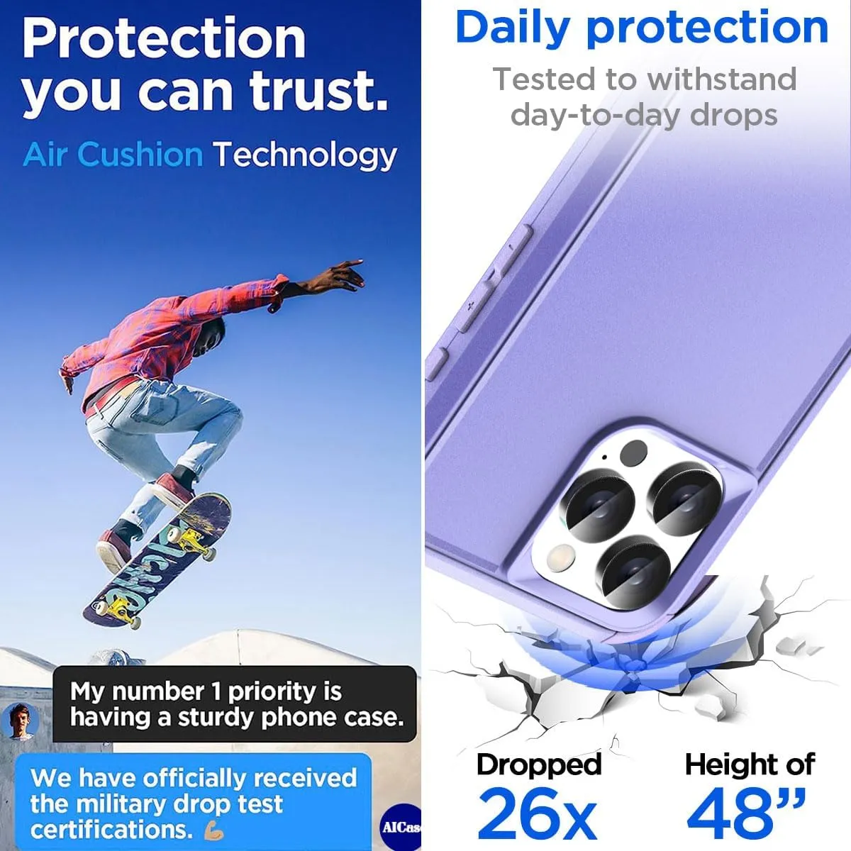 iPhone 16 Pro Case(6.3") Magnetic Heavy Duty Drop Protection Full Body Proof Military Protective