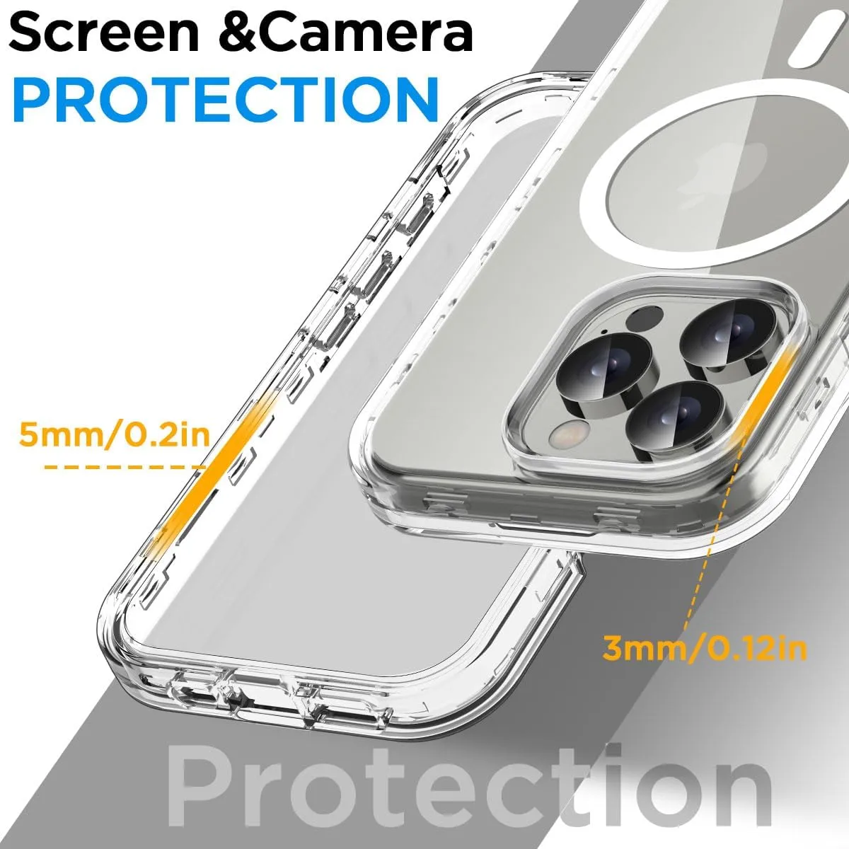 iPhone 16 Pro Case(6.3") Magnetic Heavy Duty Drop Protection Full Body Proof Military Protective