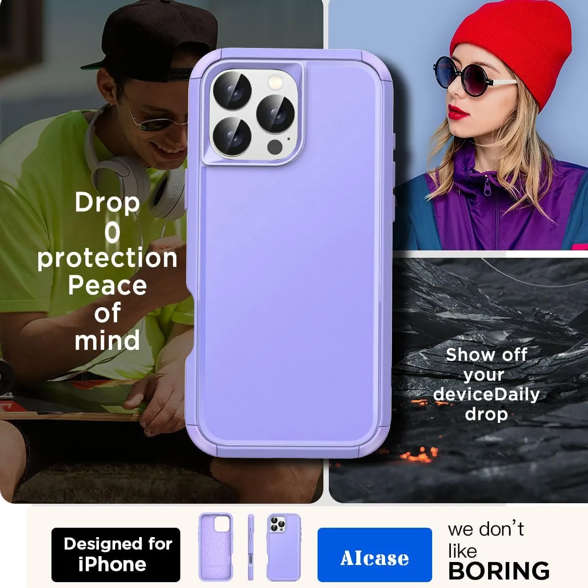 iPhone 16 Pro Case(6.3") Magnetic Heavy Duty Drop Protection Full Body Proof Military Protective