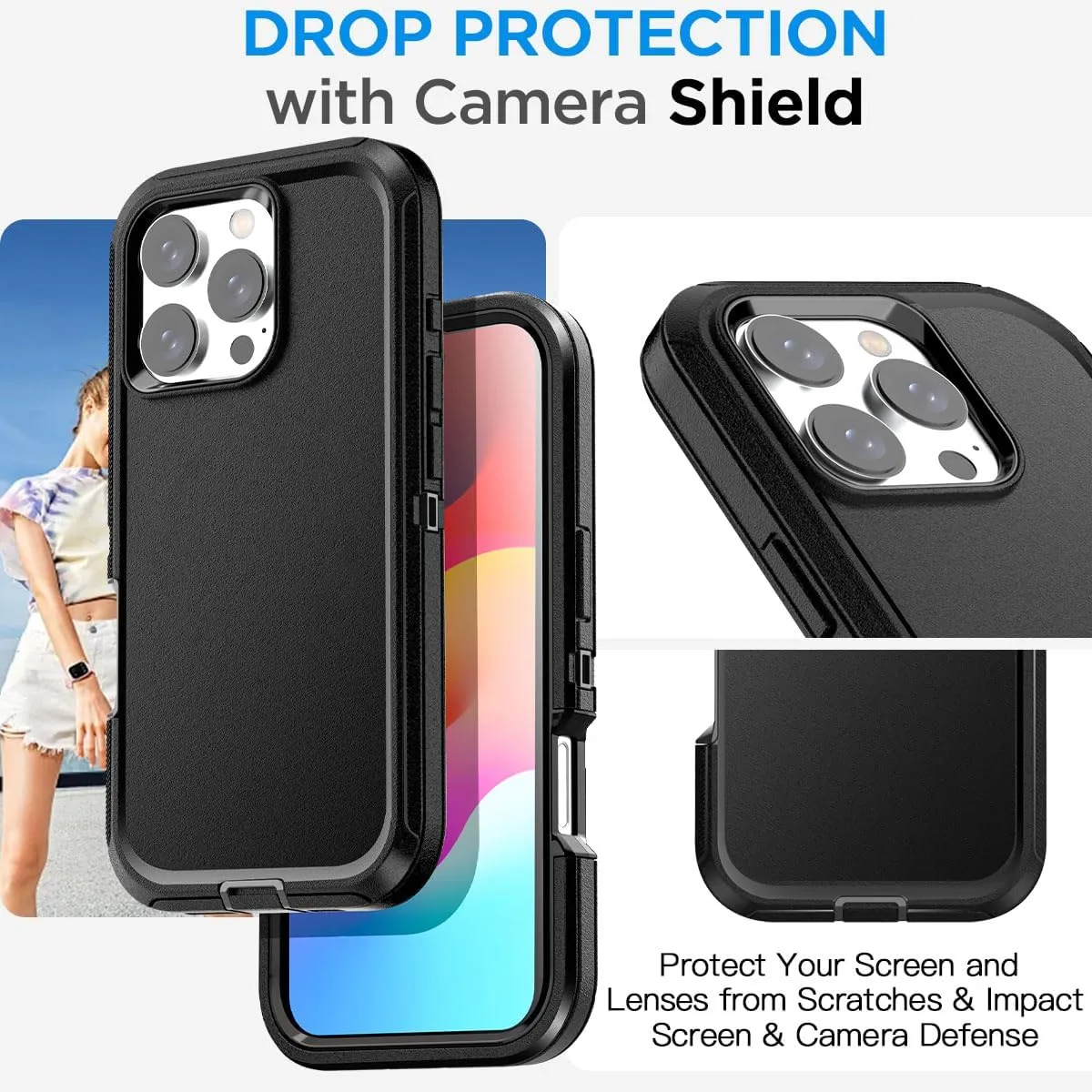 iPhone 16 Pro Case(6.3") Magnetic Heavy Duty Drop Protection Full Body Proof Military Protective