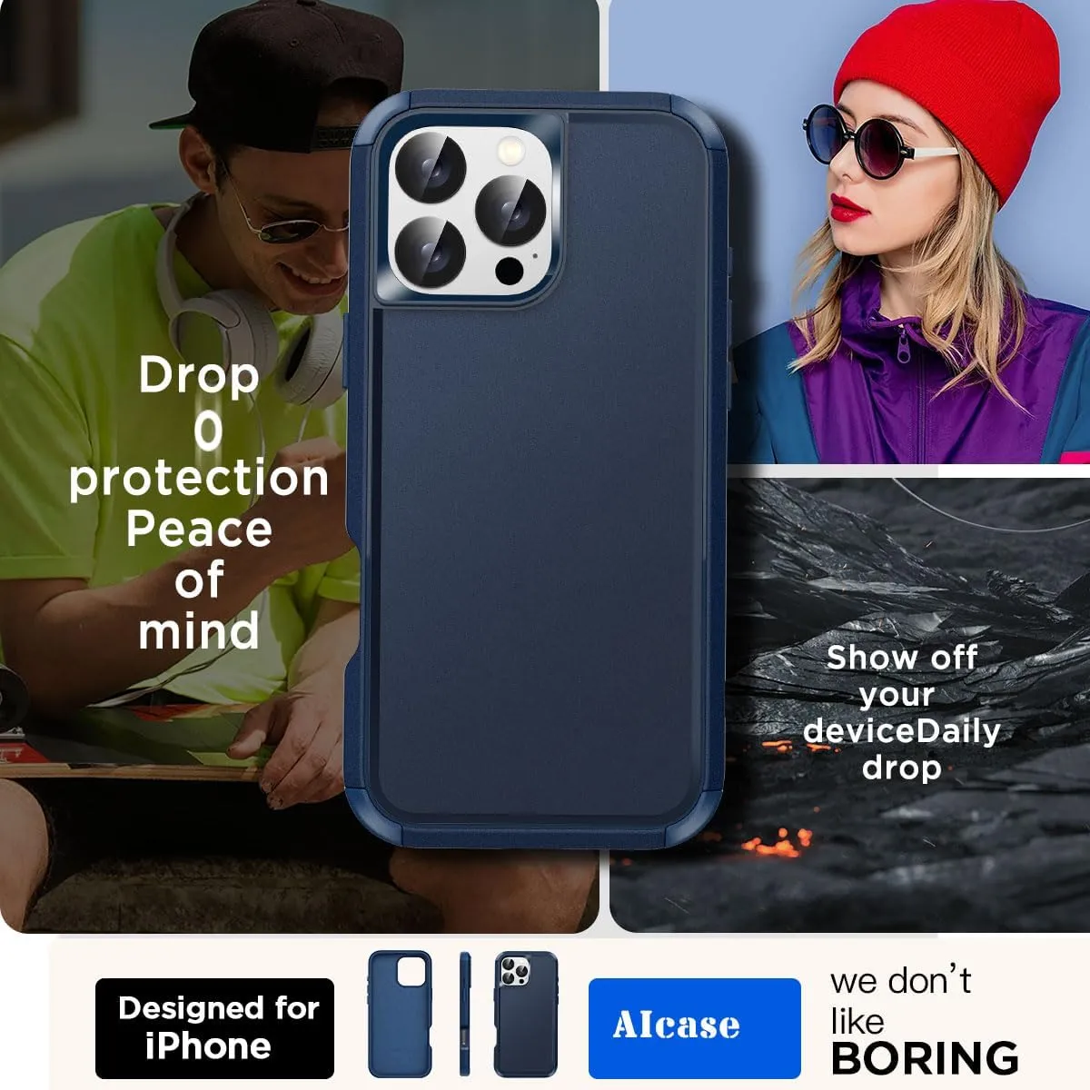 iPhone 16 Pro Case(6.3") Magnetic Heavy Duty Drop Protection Full Body Proof Military Protective