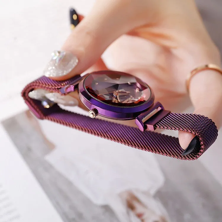 Irregular Mirror Mesh Strap Women's Watch