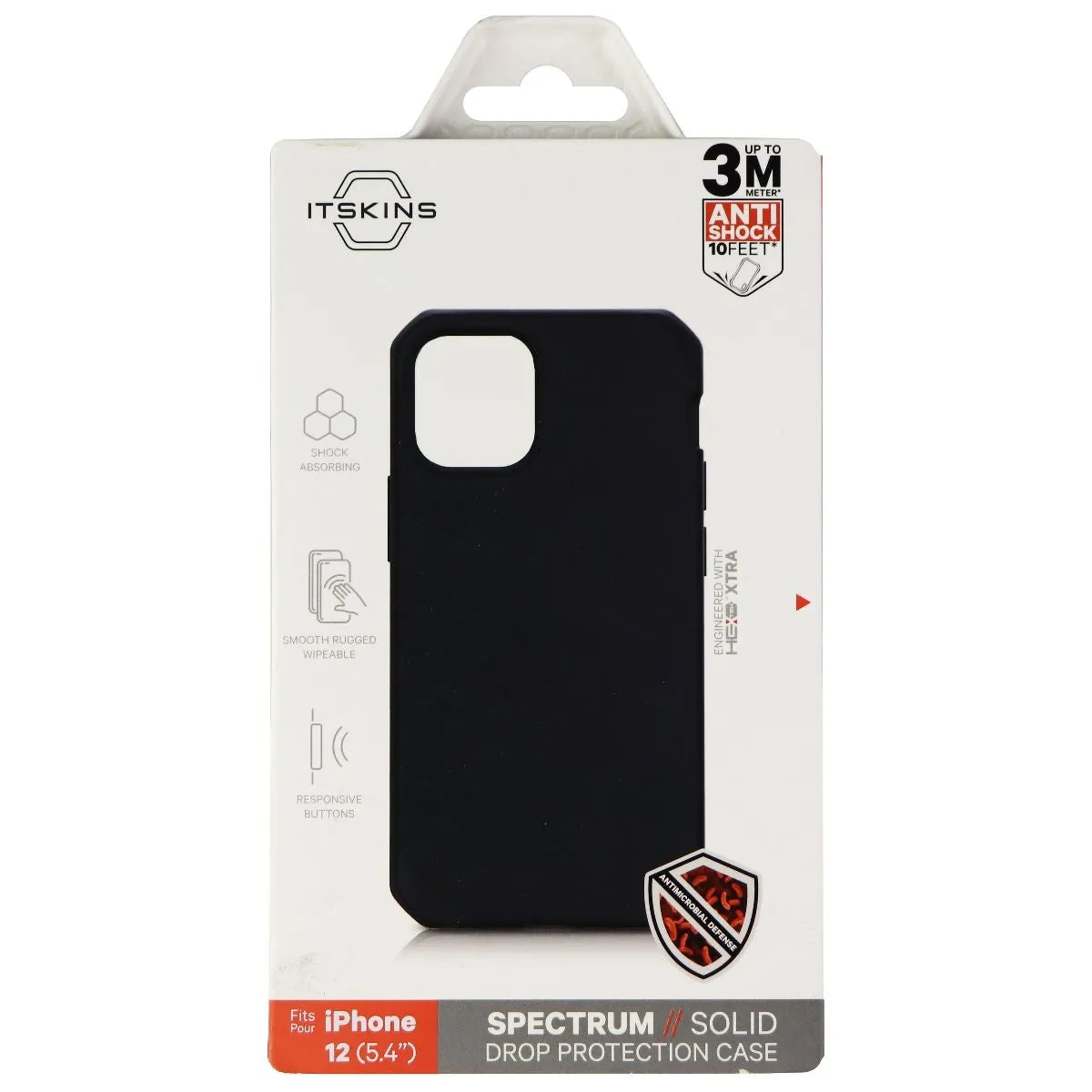 ITSKINS Spectrum Solid Series Case for Apple iPhone 12 Mini - Plain Black