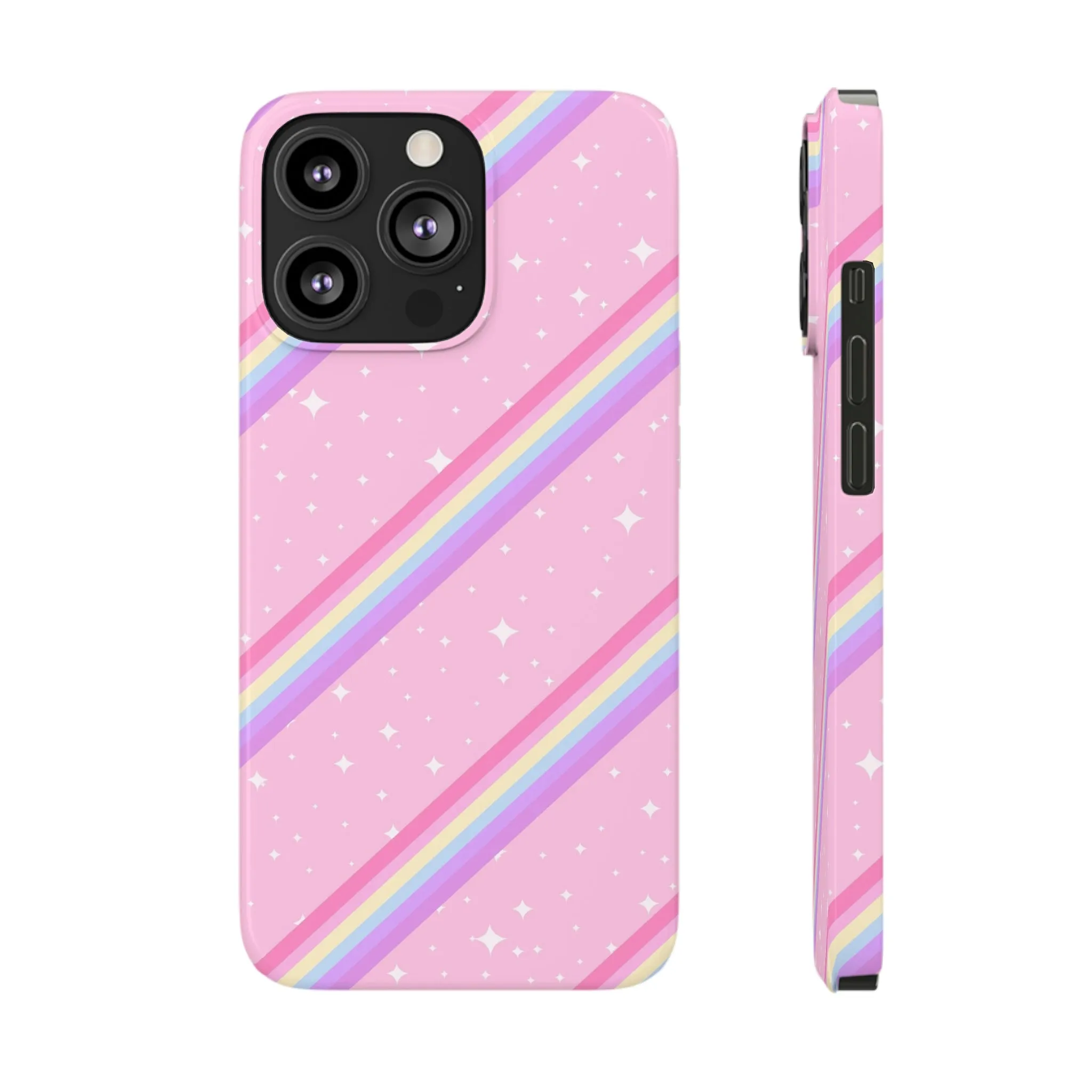 Kawaii Sparkle Cake Rainbow Beam Slim Phone Case