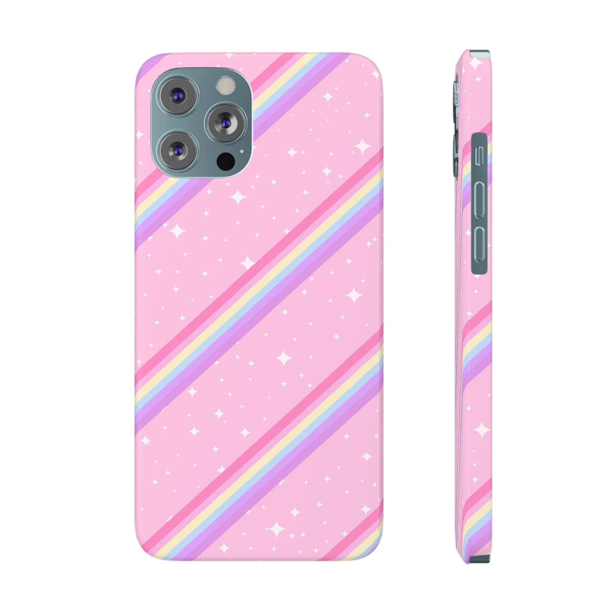 Kawaii Sparkle Cake Rainbow Beam Slim Phone Case