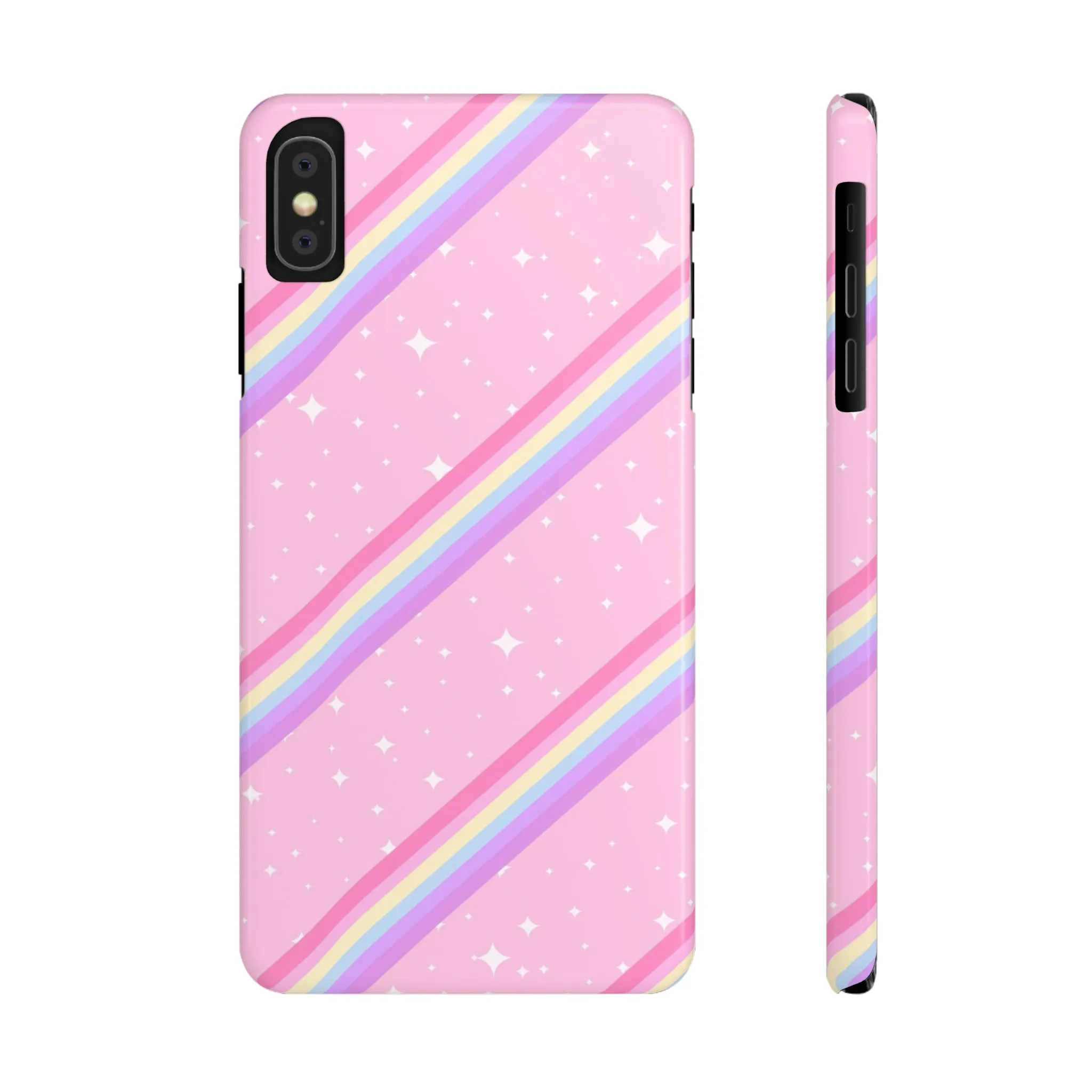 Kawaii Sparkle Cake Rainbow Beam Slim Phone Case