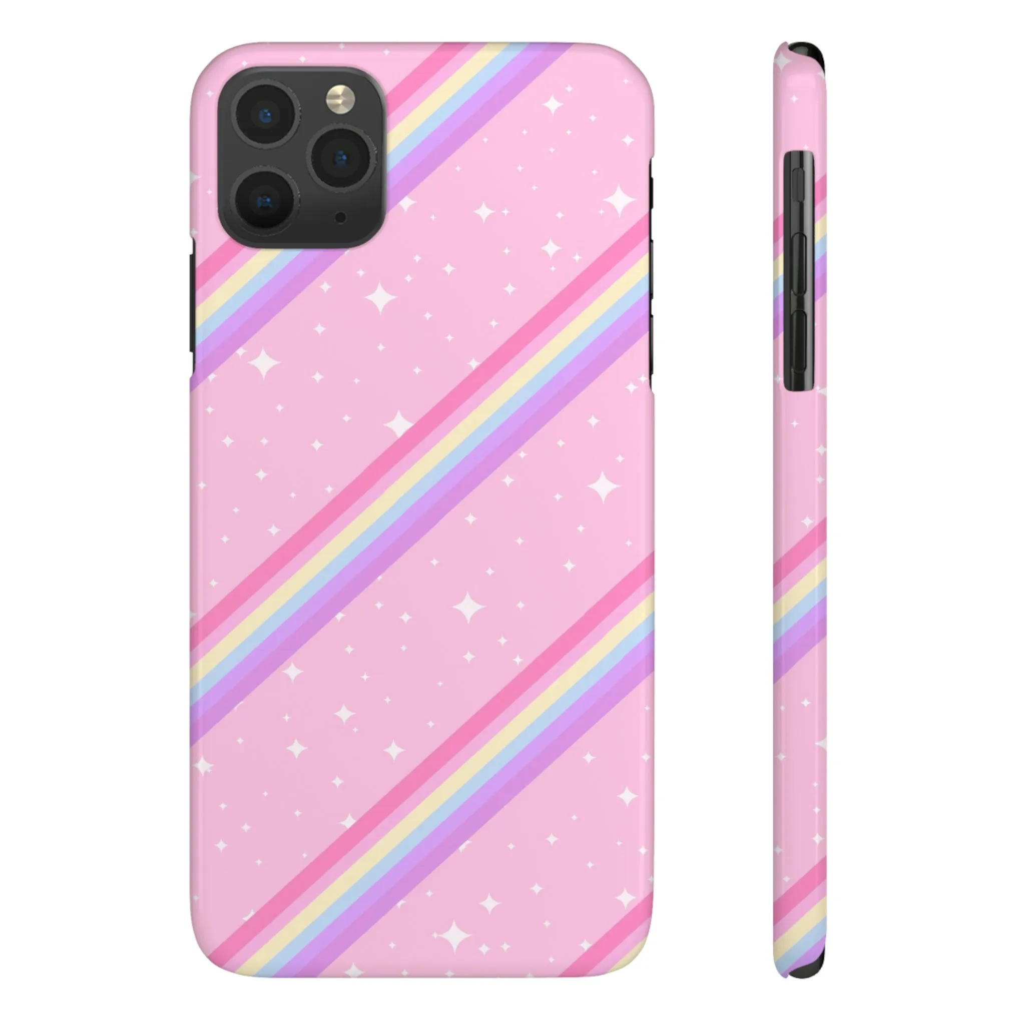 Kawaii Sparkle Cake Rainbow Beam Slim Phone Case