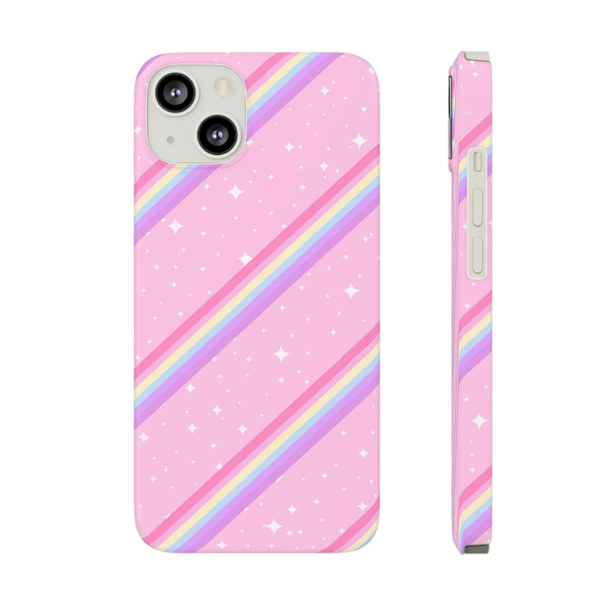 Kawaii Sparkle Cake Rainbow Beam Slim Phone Case