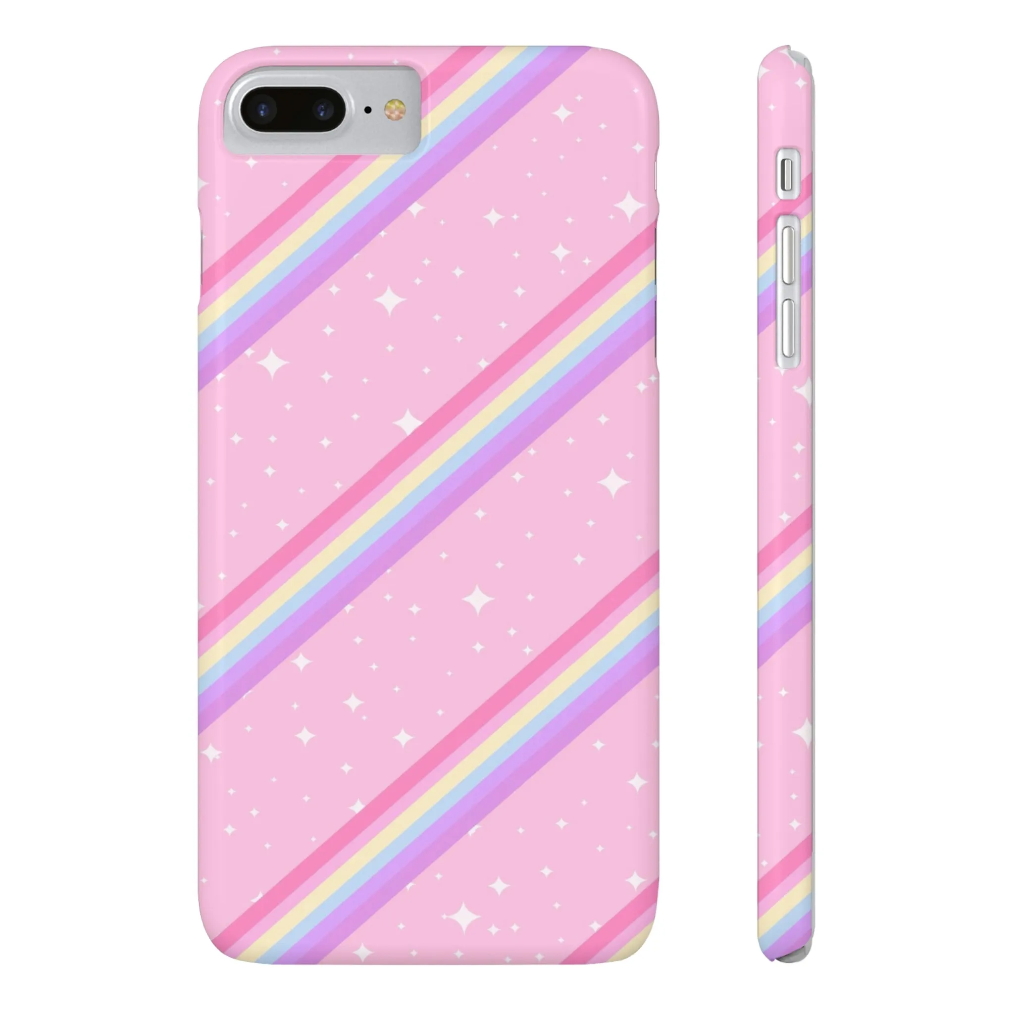 Kawaii Sparkle Cake Rainbow Beam Slim Phone Case