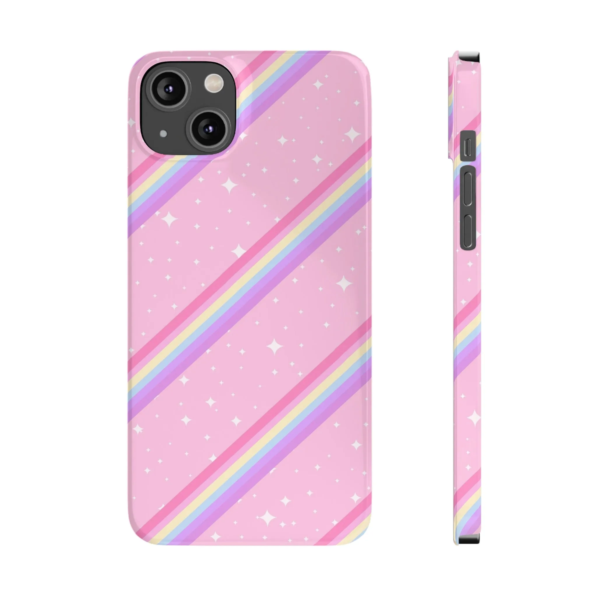 Kawaii Sparkle Cake Rainbow Beam Slim Phone Case