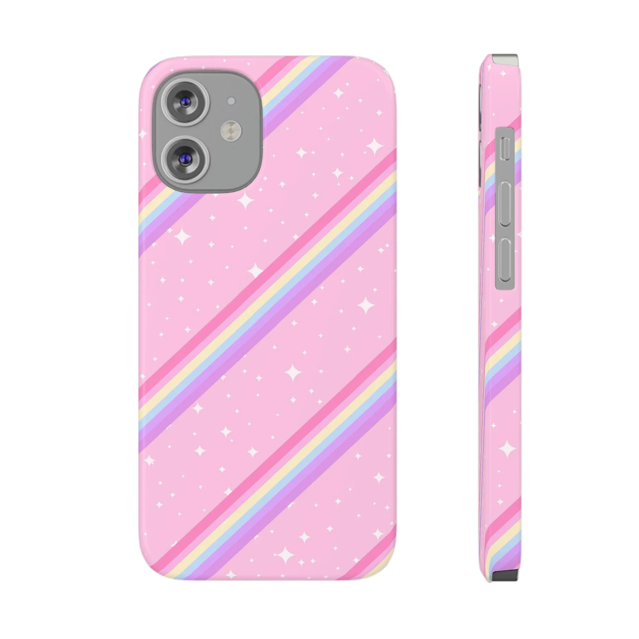 Kawaii Sparkle Cake Rainbow Beam Slim Phone Case