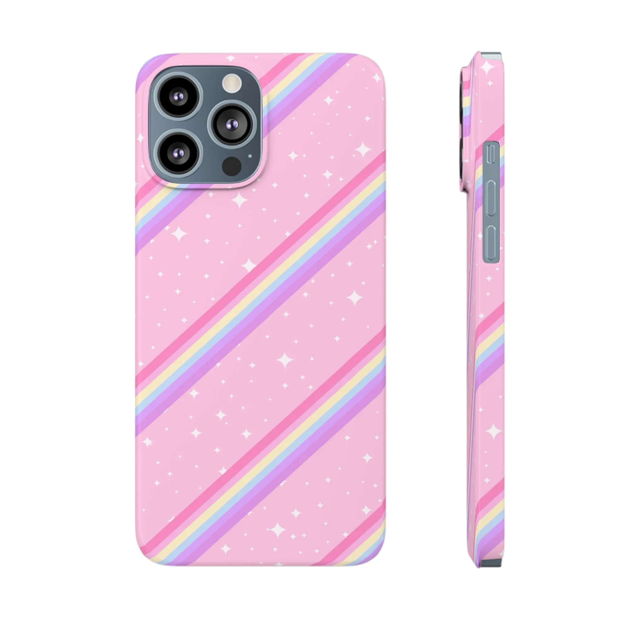 Kawaii Sparkle Cake Rainbow Beam Slim Phone Case