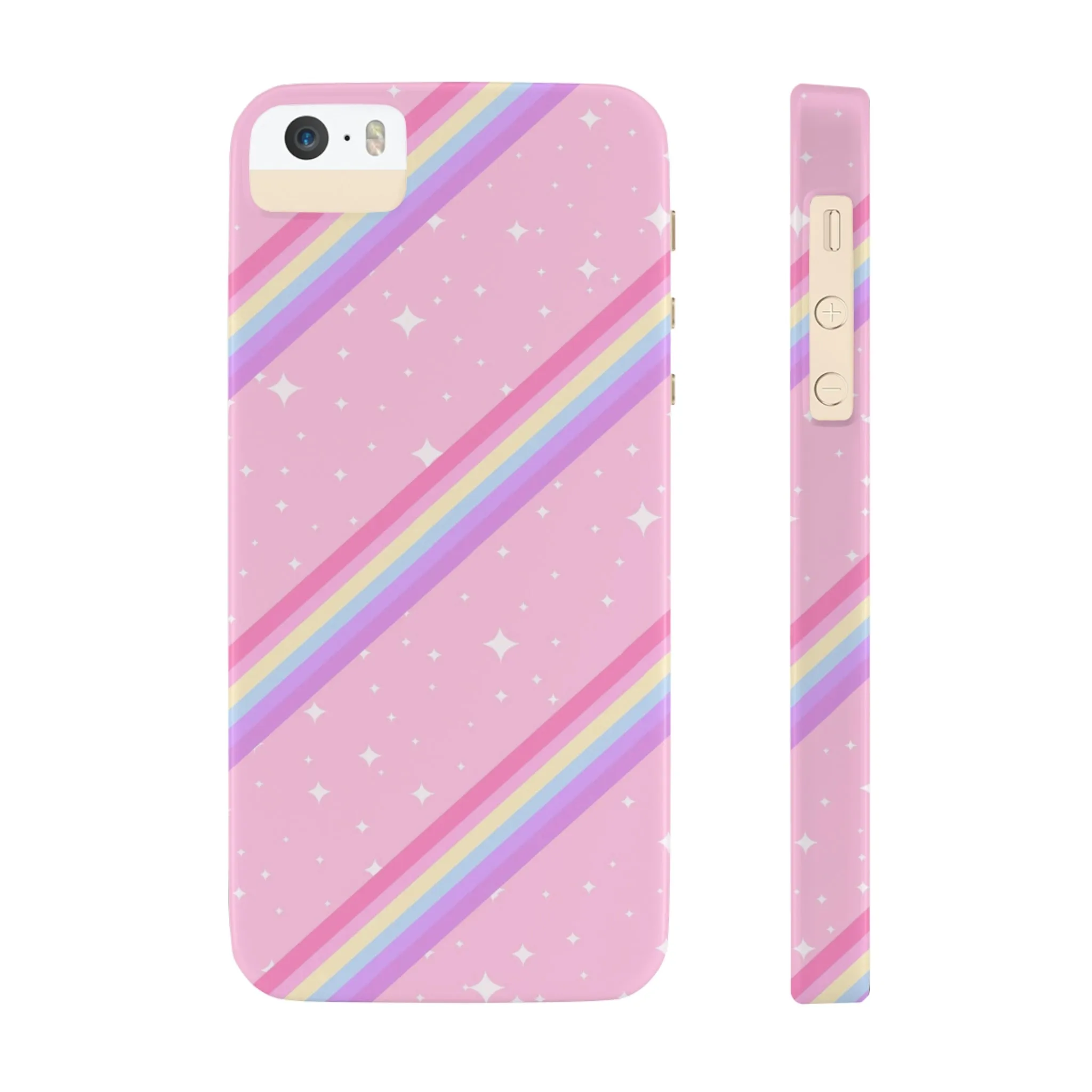 Kawaii Sparkle Cake Rainbow Beam Slim Phone Case