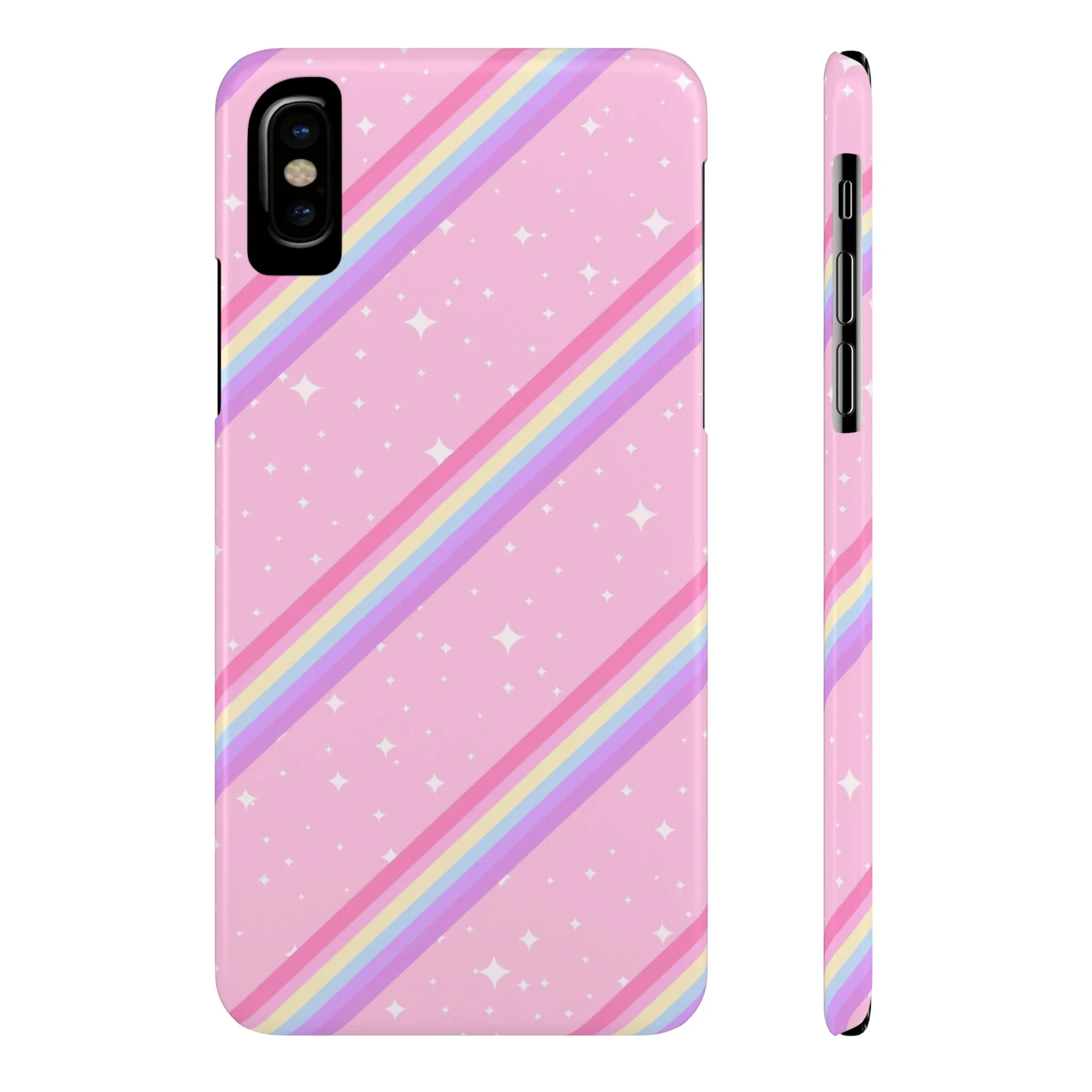 Kawaii Sparkle Cake Rainbow Beam Slim Phone Case