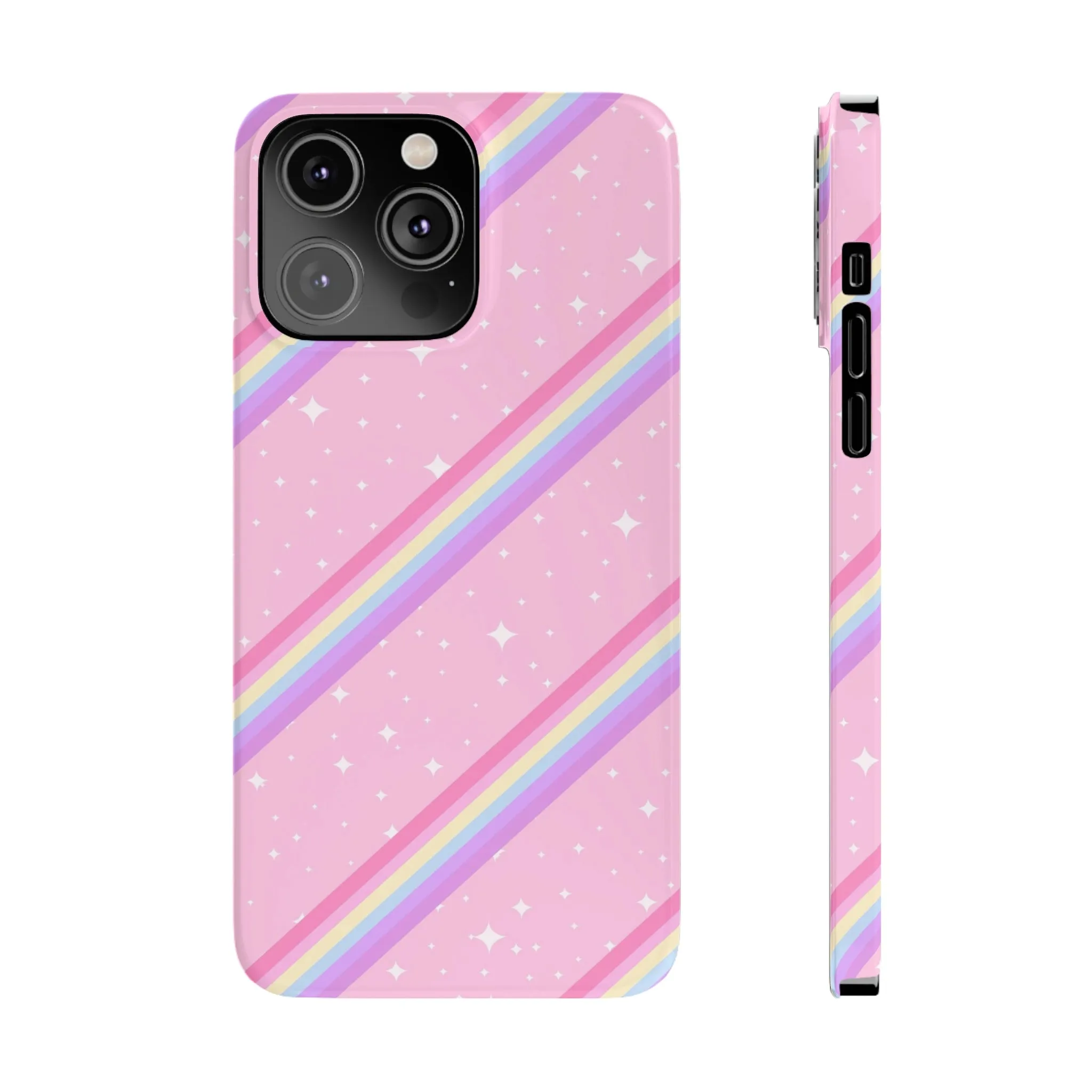 Kawaii Sparkle Cake Rainbow Beam Slim Phone Case