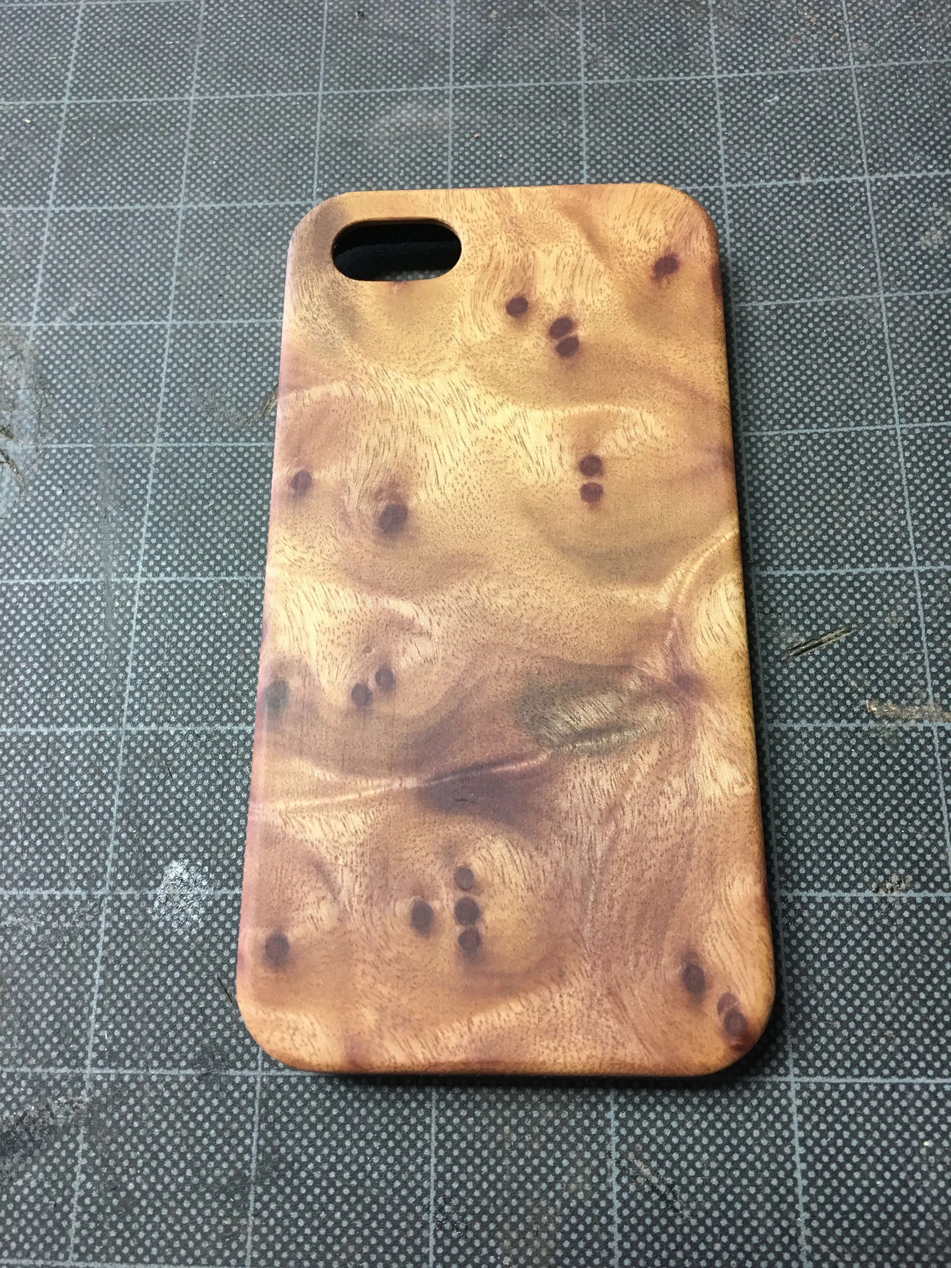 Kerf Select Camphor Burl Wood Case