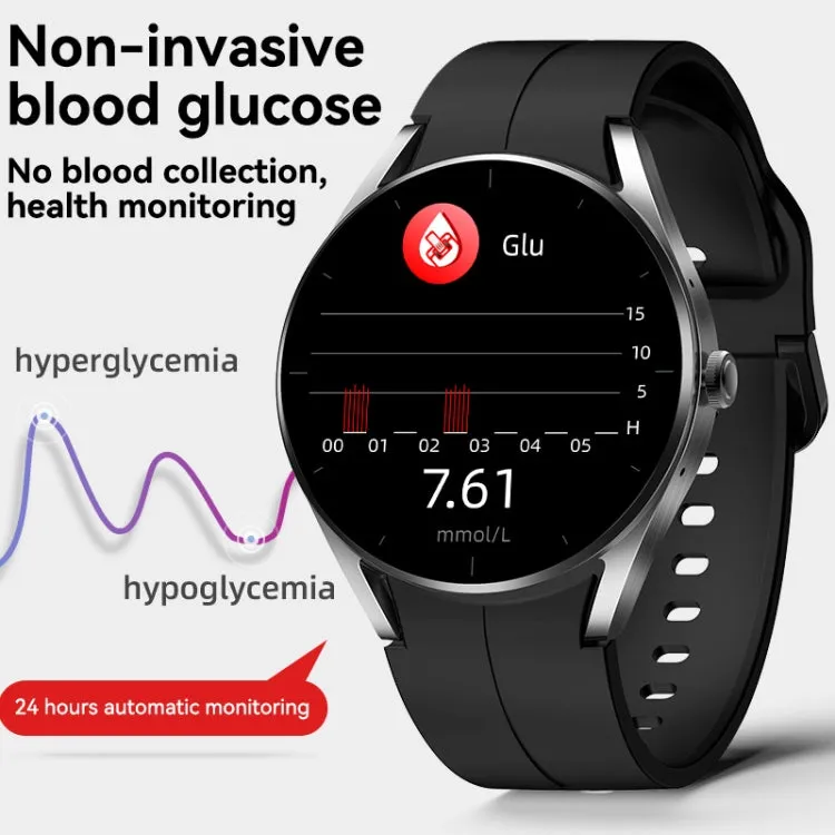 KS05 1.32 inch IP67 Waterproof Color Screen Smart Watch,Support Blood Oxygen / Blood Glucose / Blood Lipid Monitoring(Black)