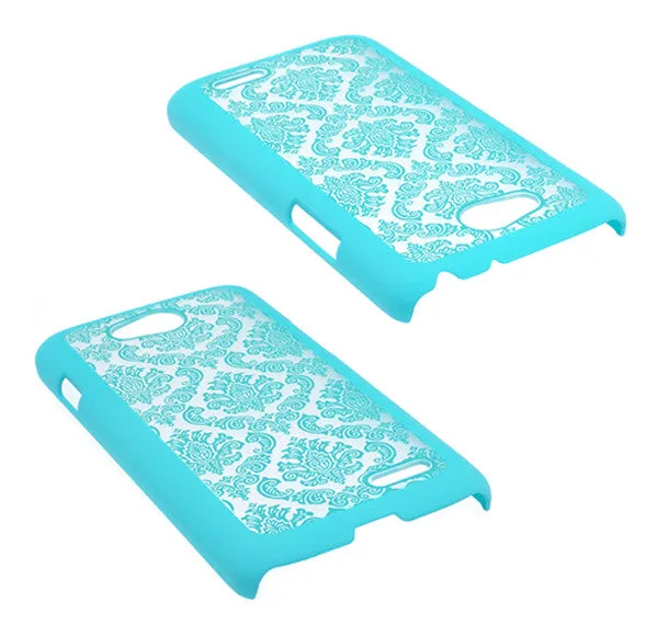 L90 | Optimus L90 | D405 Case, Ultra Slim Damask Vintage Case Cover - Teal