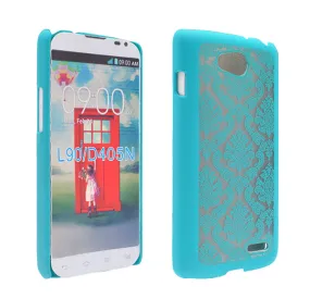 L90 | Optimus L90 | D405 Case, Ultra Slim Damask Vintage Case Cover - Teal