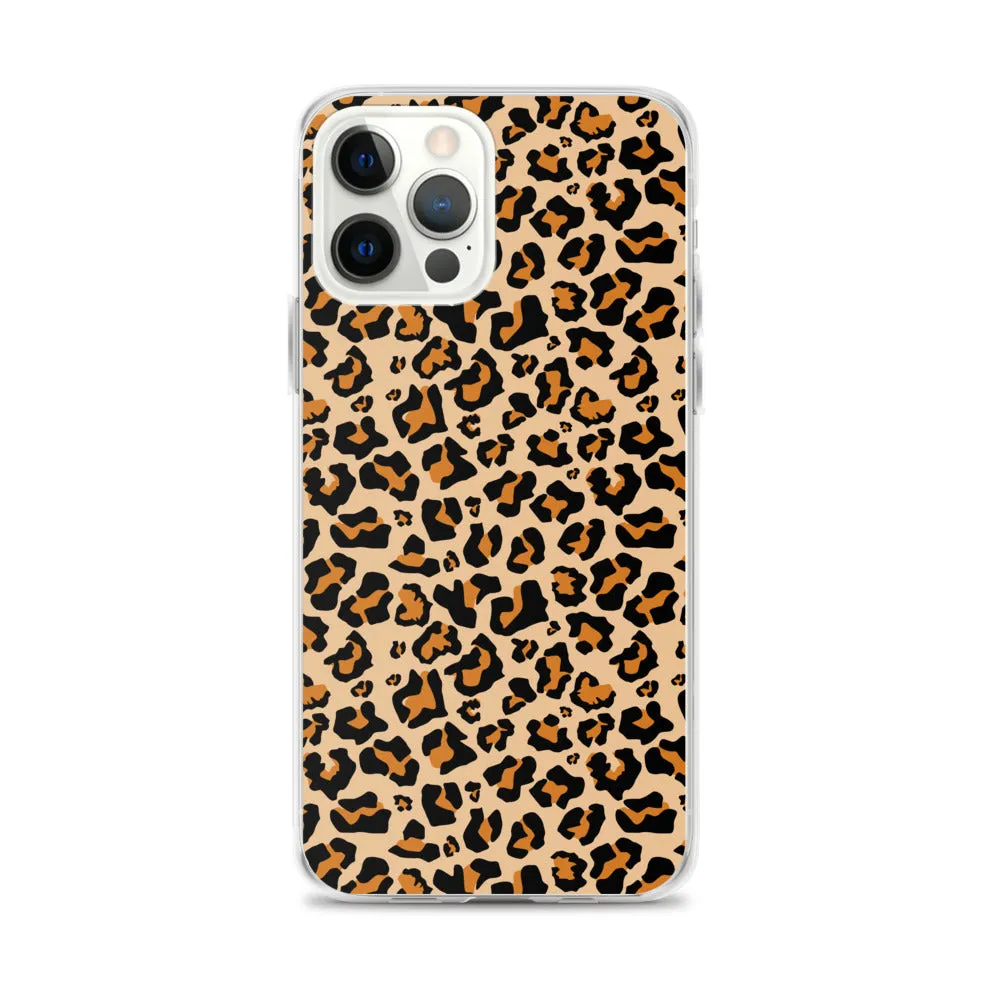 Leopard Print iPhone 15 14 13 12 Case Pro Max, Cheetah Animal iPhone 11 Mini SE XS Max XR X 7 8 Cell Phone Case