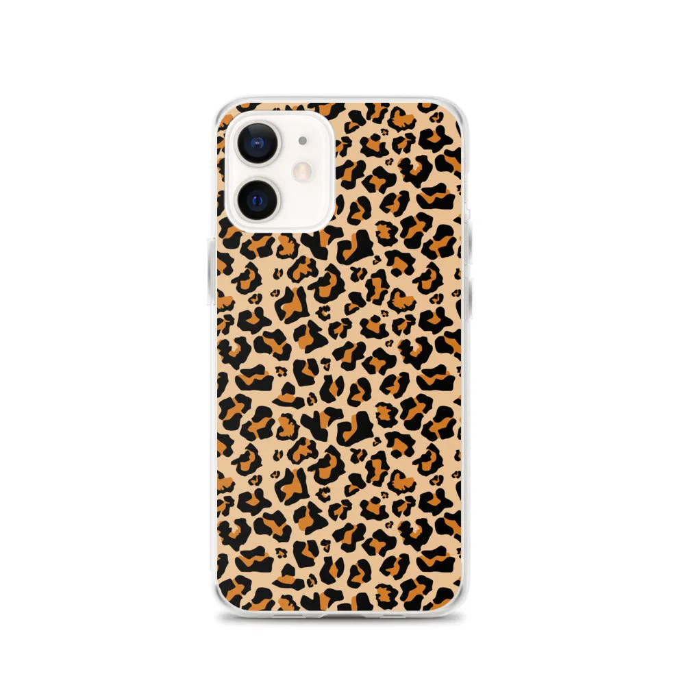 Leopard Print iPhone 15 14 13 12 Case Pro Max, Cheetah Animal iPhone 11 Mini SE XS Max XR X 7 8 Cell Phone Case