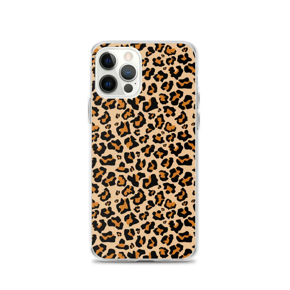 Leopard Print iPhone 15 14 13 12 Case Pro Max, Cheetah Animal iPhone 11 Mini SE XS Max XR X 7 8 Cell Phone Case