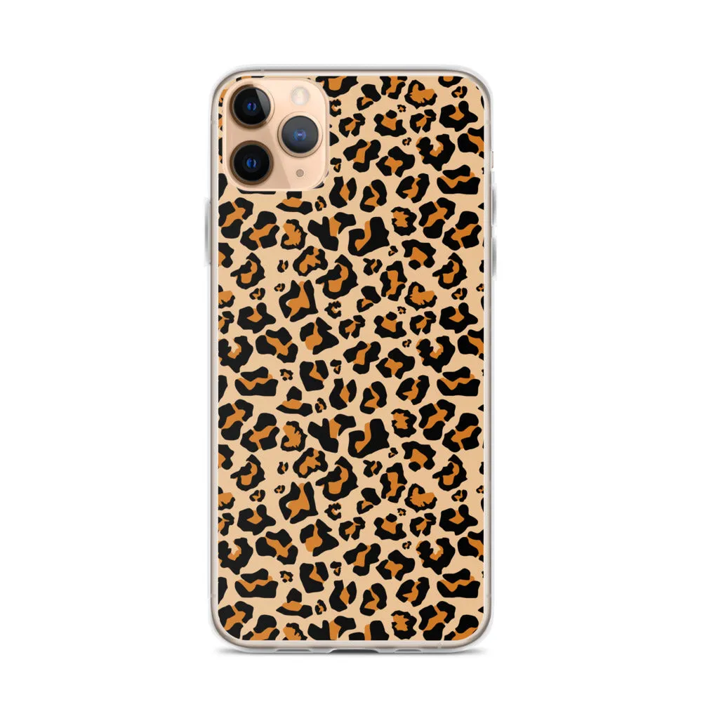 Leopard Print iPhone 15 14 13 12 Case Pro Max, Cheetah Animal iPhone 11 Mini SE XS Max XR X 7 8 Cell Phone Case