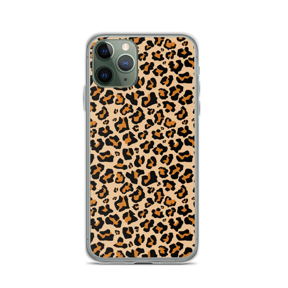 Leopard Print iPhone 15 14 13 12 Case Pro Max, Cheetah Animal iPhone 11 Mini SE XS Max XR X 7 8 Cell Phone Case