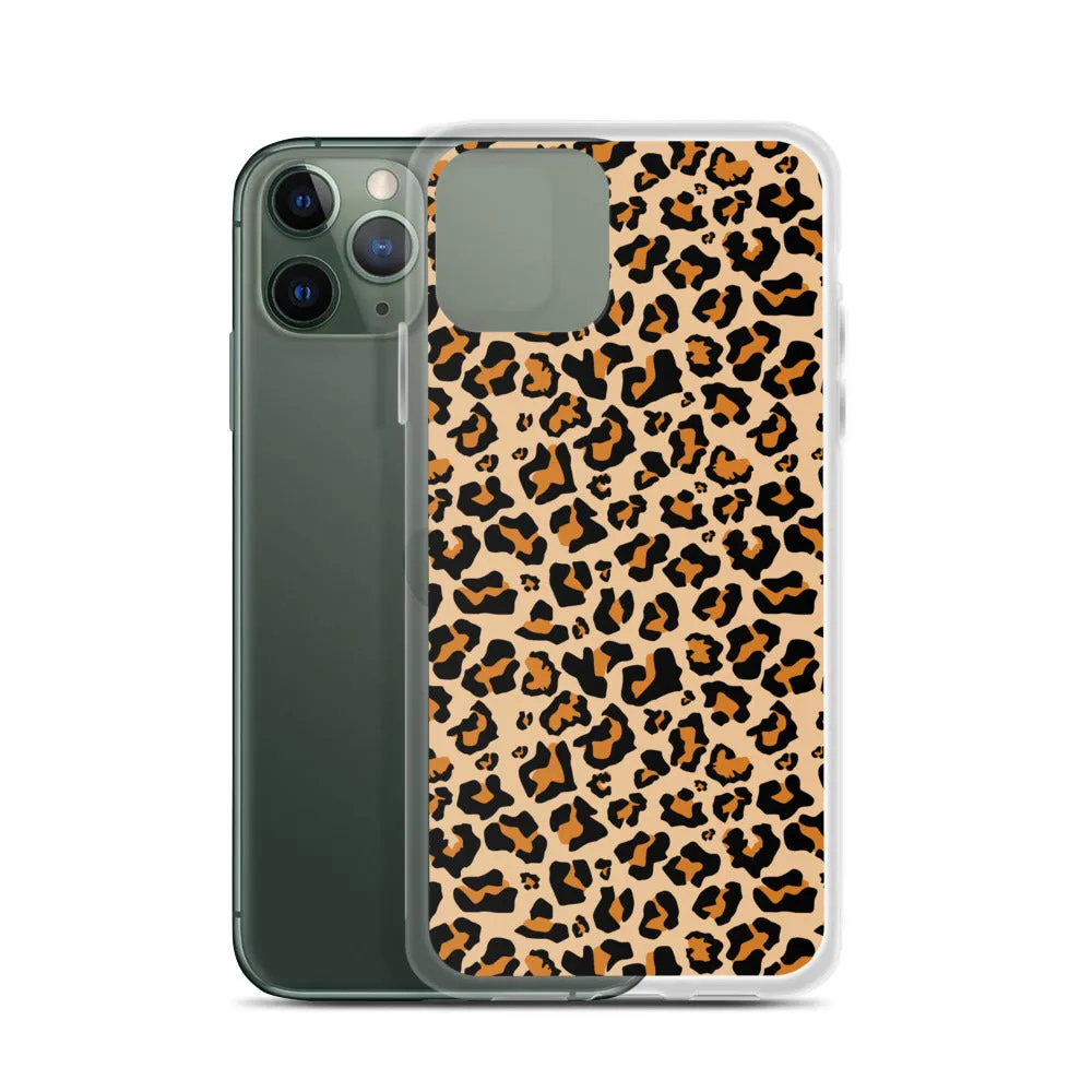 Leopard Print iPhone 15 14 13 12 Case Pro Max, Cheetah Animal iPhone 11 Mini SE XS Max XR X 7 8 Cell Phone Case