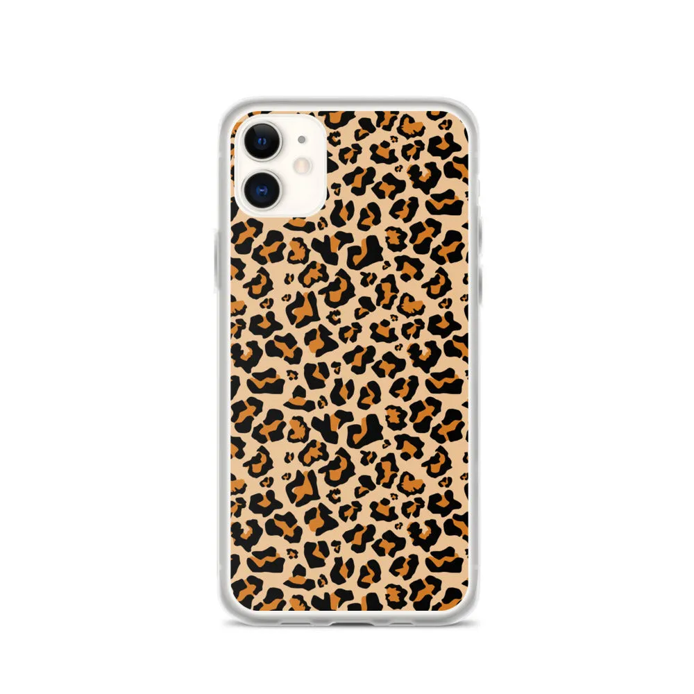 Leopard Print iPhone 15 14 13 12 Case Pro Max, Cheetah Animal iPhone 11 Mini SE XS Max XR X 7 8 Cell Phone Case