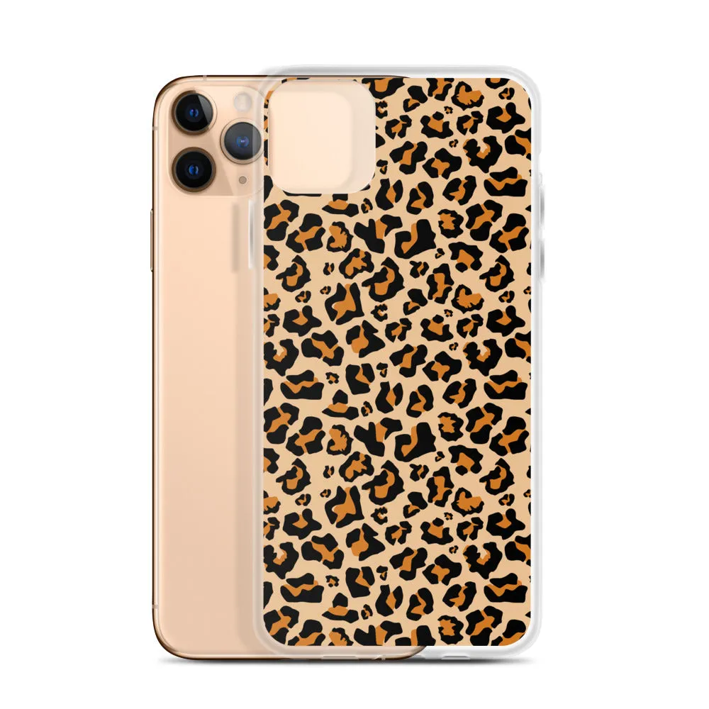 Leopard Print iPhone 15 14 13 12 Case Pro Max, Cheetah Animal iPhone 11 Mini SE XS Max XR X 7 8 Cell Phone Case