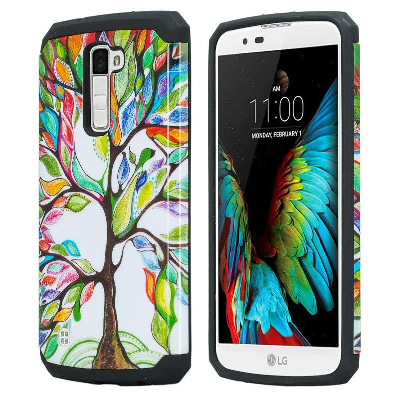 LG K8 Case | LG Escape 3 Case, Slim Hybrid Dual Layer Armor Case Cover for LG K8 | Escape 3 - Colorful Tree