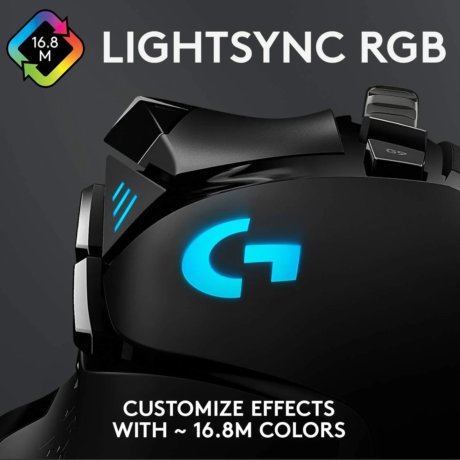 Logitech G G502 HERO Wired Gaming Mouse, 25K Sensor, 25,600 DPI, RGB, Adjustable Weights, 11 Programmable Buttons, On-Board Memory, PC/Mac - Black