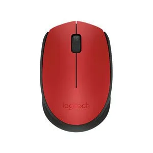 Logitech M171 Wireless Mouse - Wireless - Radio Frequency - Red, Black - USB - 1000 dpi - Scroll Wheel - Symmetrical