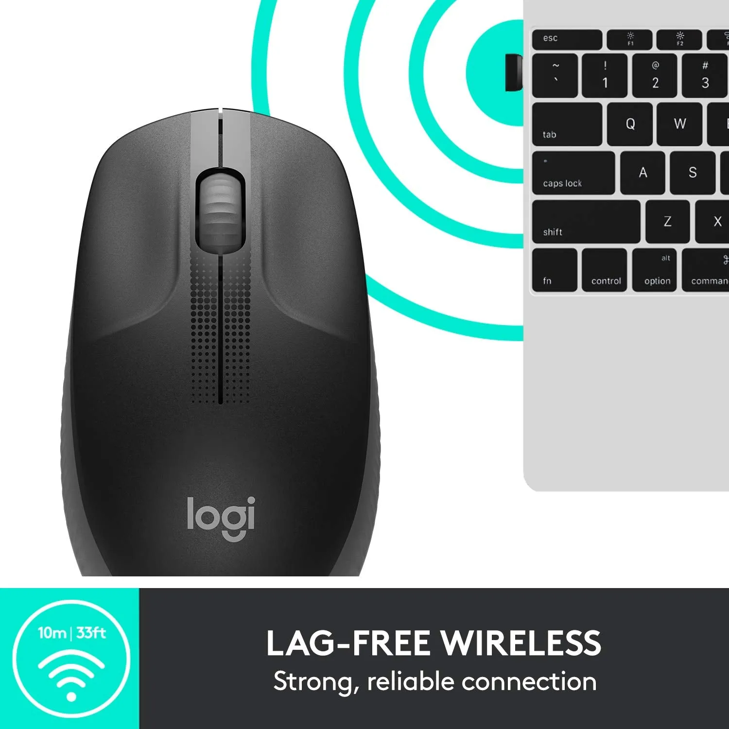 Logitech M190 Wireless Mouse - Grey 灰色 910-005917 原裝行貨