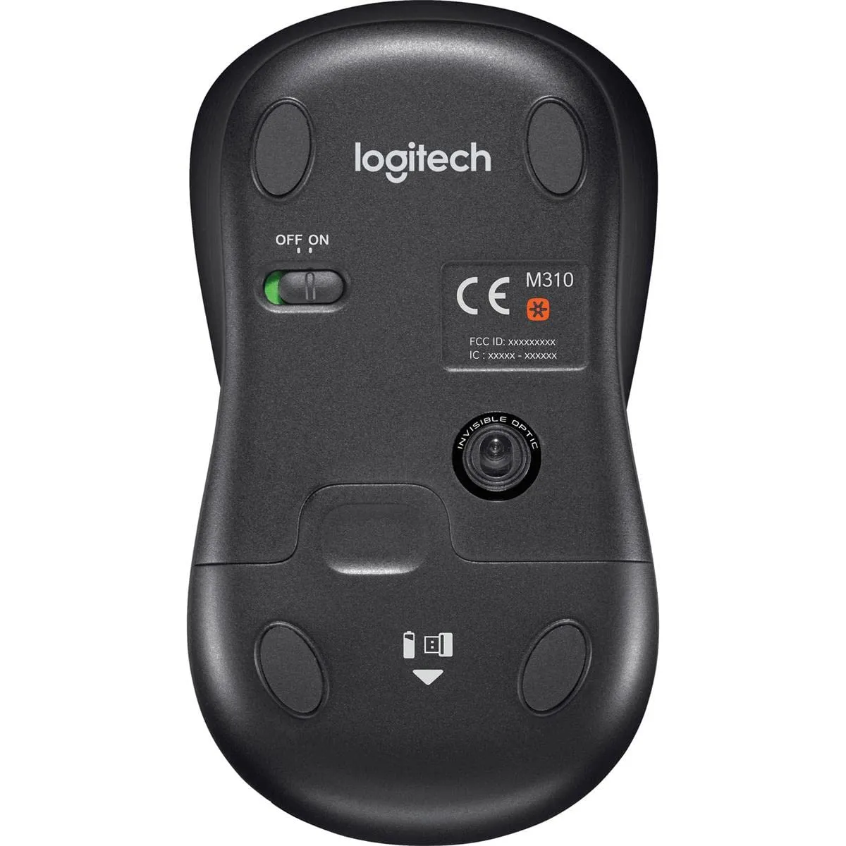 Logitech Wireless Mouse M310 - Laser - Wireless - Radio Frequency - Black - USB - 1000 dpi - Scroll Wheel - 3 Button(s) - Symmetrical