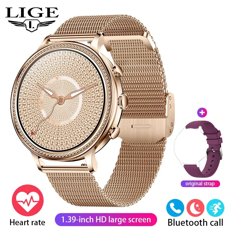 Luxury Smart Watches For Women Bluetooth Call Connected Phone Women Watch Health Monitor Sports Smartwatch 2023 Women Gift