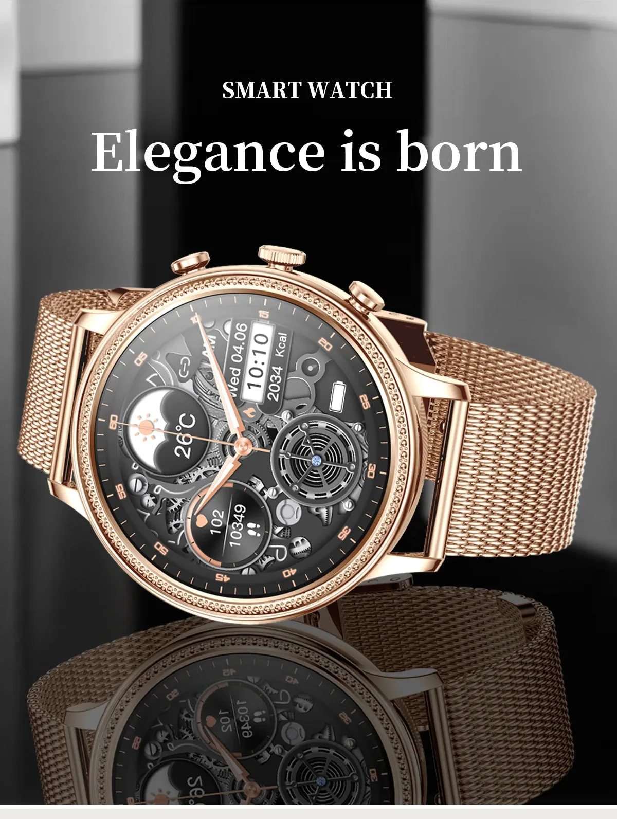 Luxury Smart Watches For Women Bluetooth Call Connected Phone Women Watch Health Monitor Sports Smartwatch 2023 Women Gift