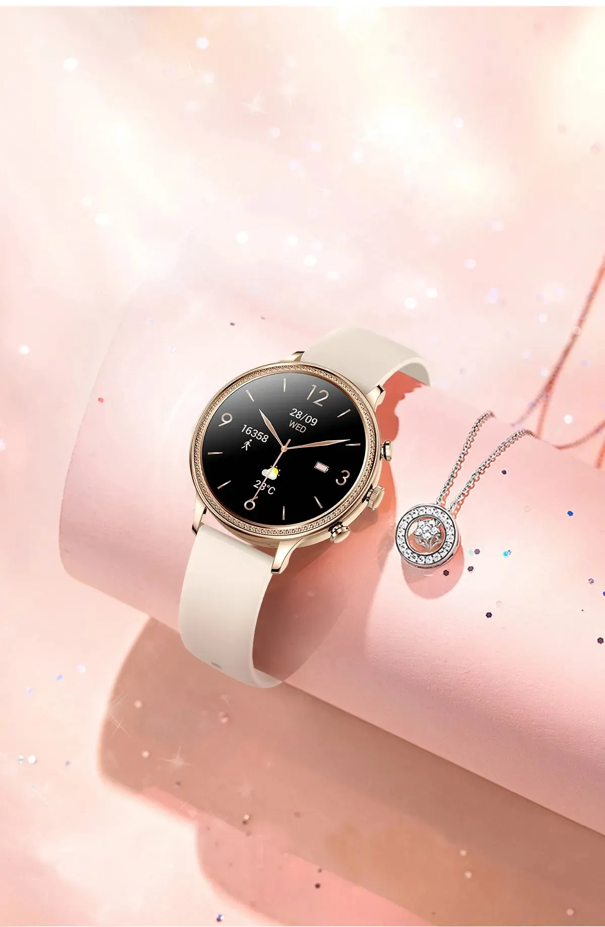 Luxury Smart Watches For Women Bluetooth Call Connected Phone Women Watch Health Monitor Sports Smartwatch 2023 Women Gift