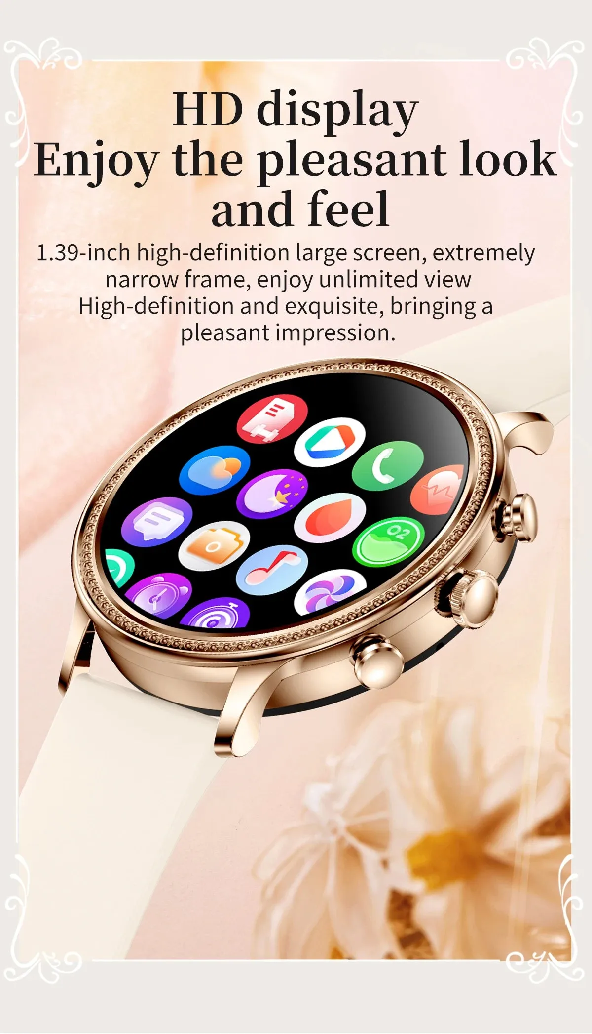 Luxury Smart Watches For Women Bluetooth Call Connected Phone Women Watch Health Monitor Sports Smartwatch 2023 Women Gift