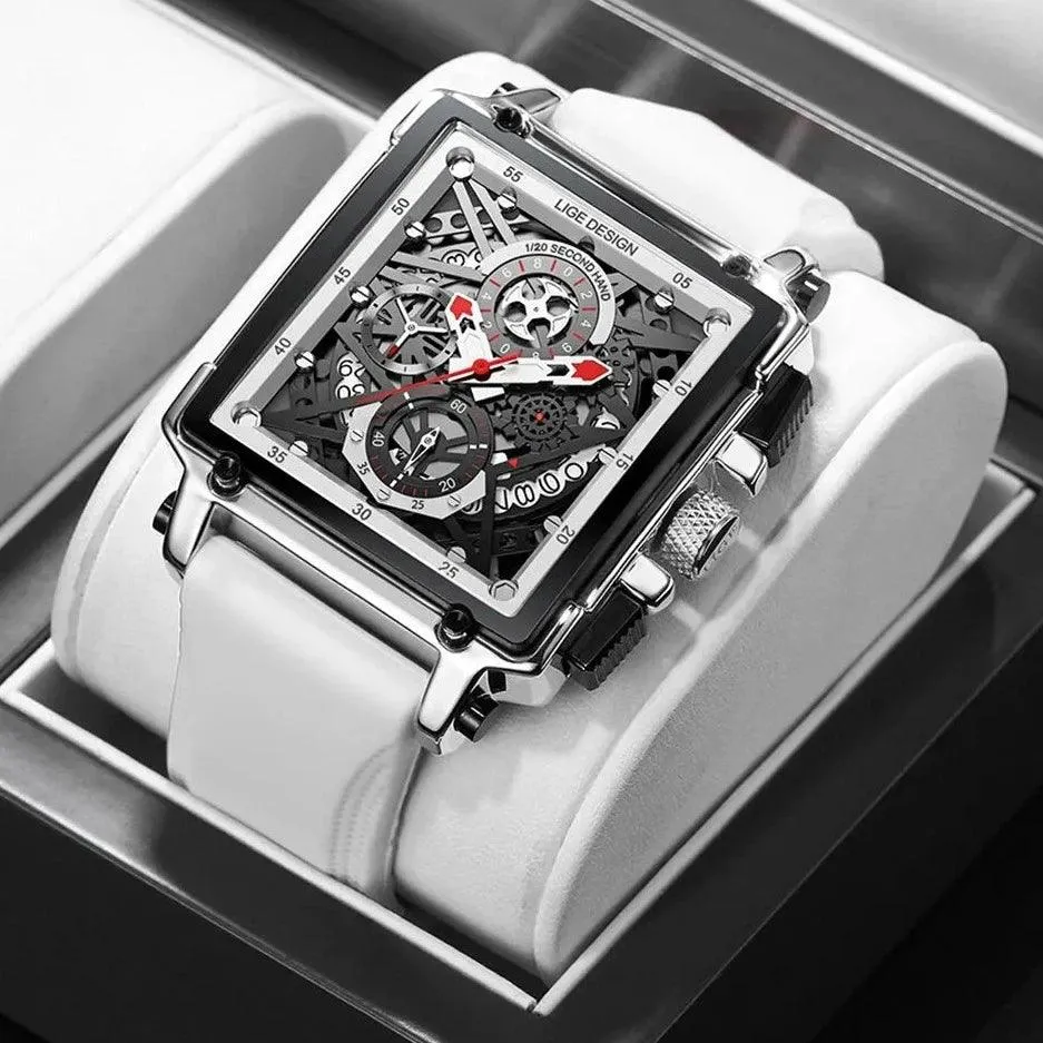 Luxury Waterproof Square Quartz Men's Simple Watches SCWZXC08