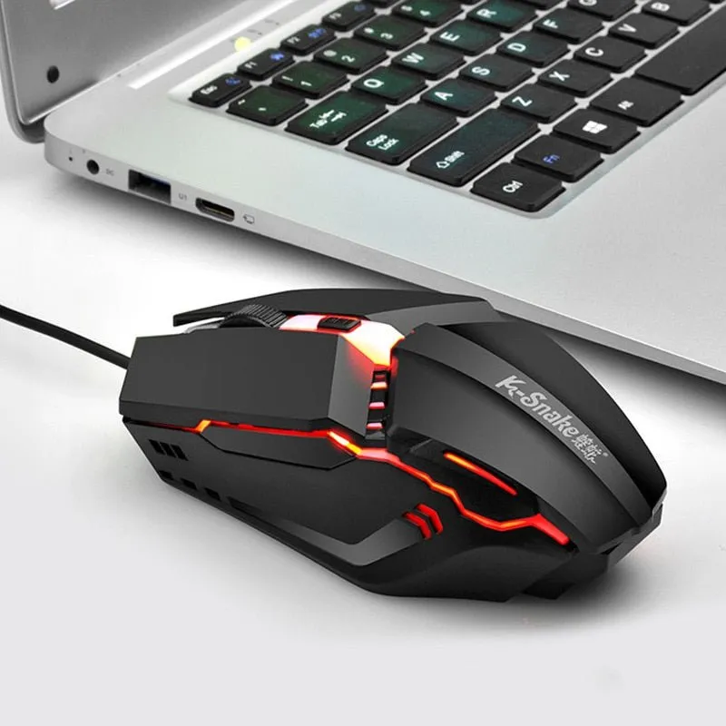 M11 Gaming Electronic Sports RGB Streamer Horse Running Luminous USB Wired PC Computer 1600DPI Laptop Mouse Both hands