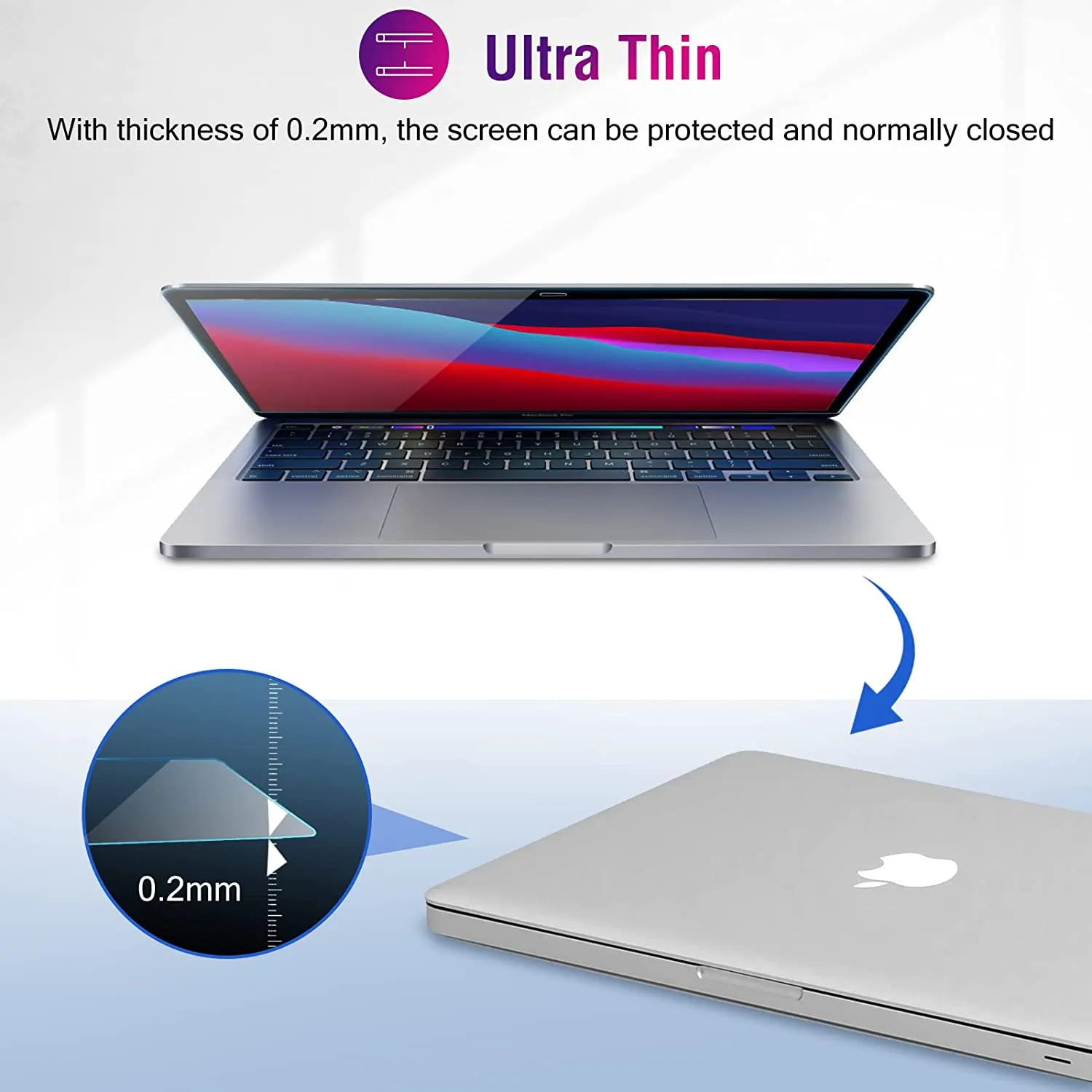 MacBook Air 13" 2018-2020 / MacBook Pro 13" 2016-2022 Privacy Tempered Glass Screen Protector | ProCase