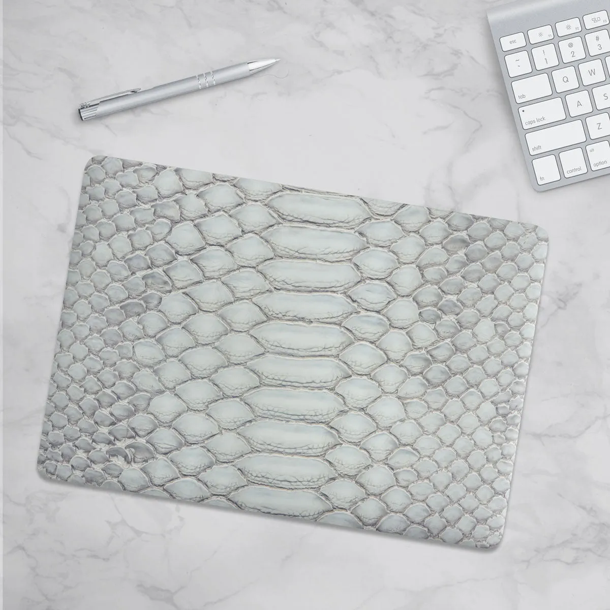 Macbook Hard Shell Case - White Snake Skin